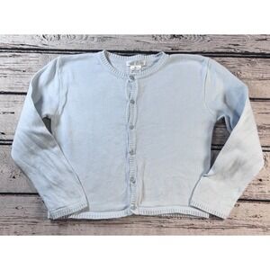 Petit Ami Cardigan Unisex Kids Cotton Sweater Boys and Girls Size 6 Pale Blue